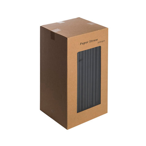 Paper Straws Black 8"(250pcs)